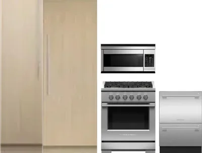 5 Piece Package Includes Refrigerator, Freezer, Range, Microwave And Dishwasher